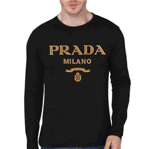 prada milano t shirt red|prada long sleeve shirt.